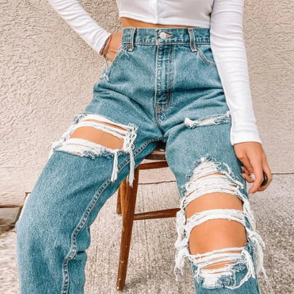 Retro For Summer 2025 New High-waisted Slimming Versatile Loose Design Jeans