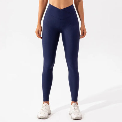 Ribbing Seamless Push Up Training Tights Fitness Workout Yoga Pants Sports Leggings