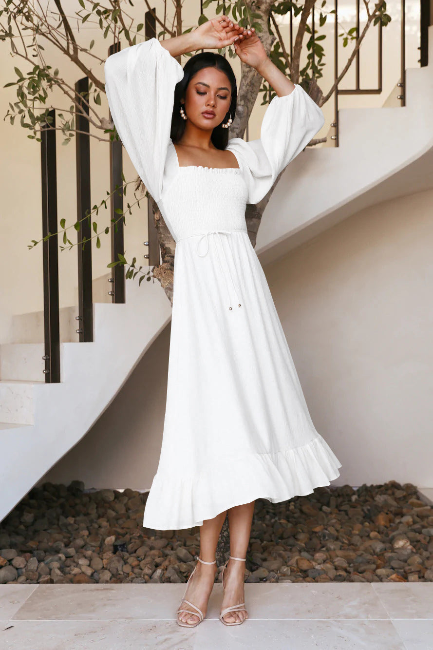 Vestido bohemio de verano para mujer con manga larga | Ideal para primavera/verano