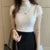 Womens Tops And Blouses Summer Short Sleeve Blouse Women Blusas Mujer De Moda  Turtleneck Knitted Blouse Shirt Tops