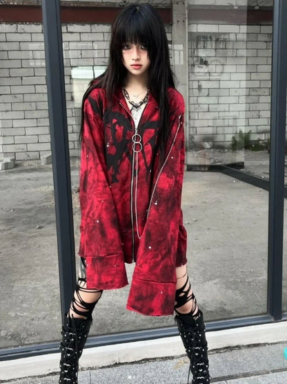 Vintage Zip-Up Long Coat