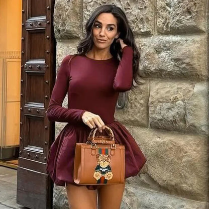 Woman Skirt Two Pieces Set Tight Backless Twist Crop Top High Waist Bud Skirt Elegant Suit Solid Lady Autumn Fashion New