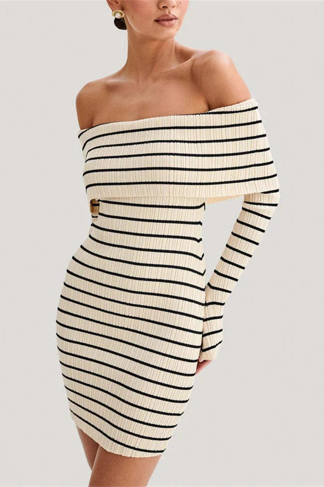 Strapless Long Sleeves Backless Mini Dress