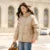 Down Jacket Women Stand-Up Collar Contrast Color Raglan Sleeve Loose  Winter New Three-Proof Windproof Down Jacket