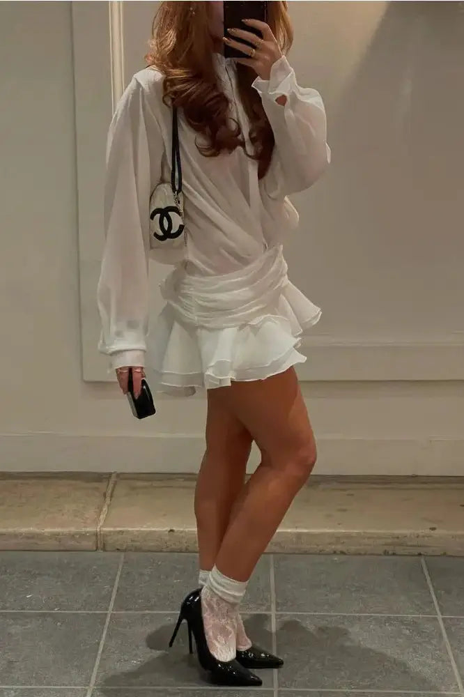 Ruffled Mini Dress