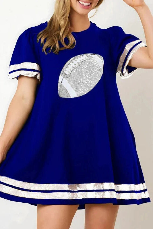 Short Sleeve Patchwork Loose Mini Dress