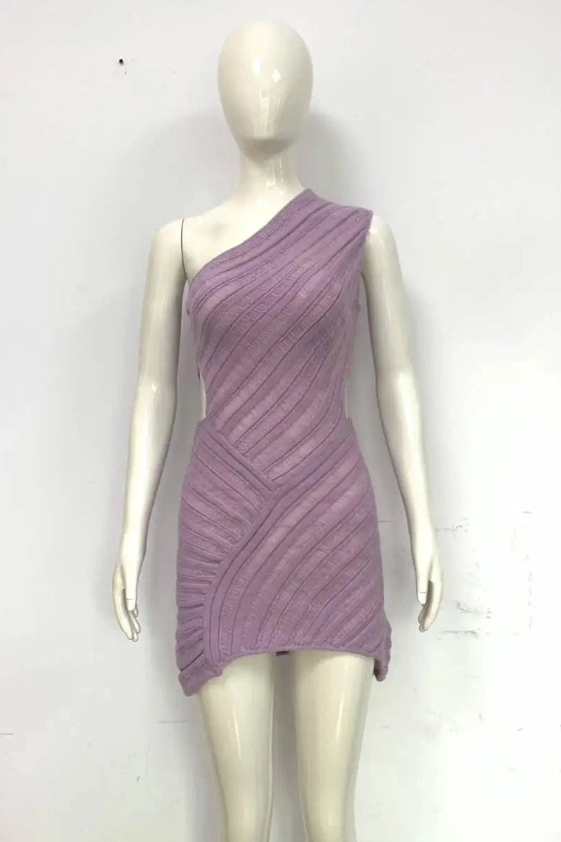Bodycon Mini Dress with Hollow Out Detail