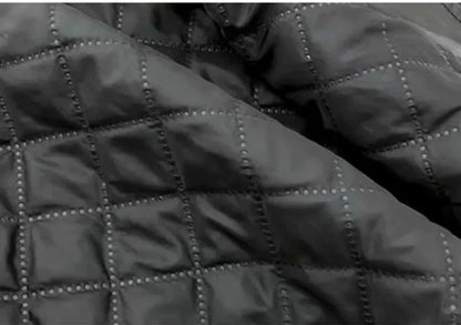 Short Black Patchwork Fur Coat