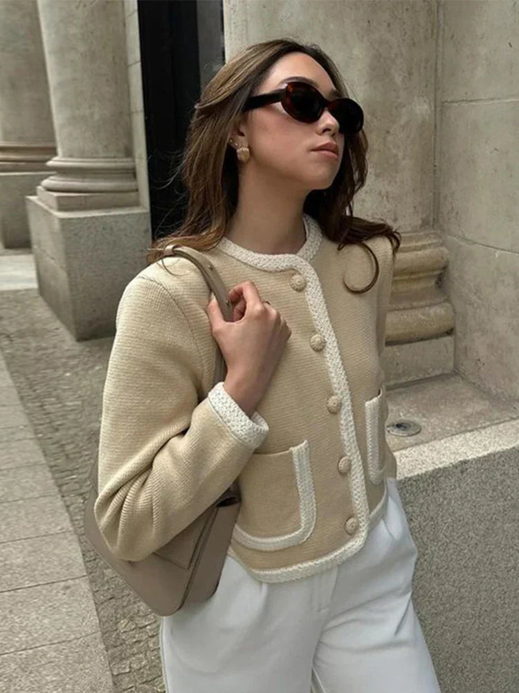 Maxine - Contrast Tweed Cardigan