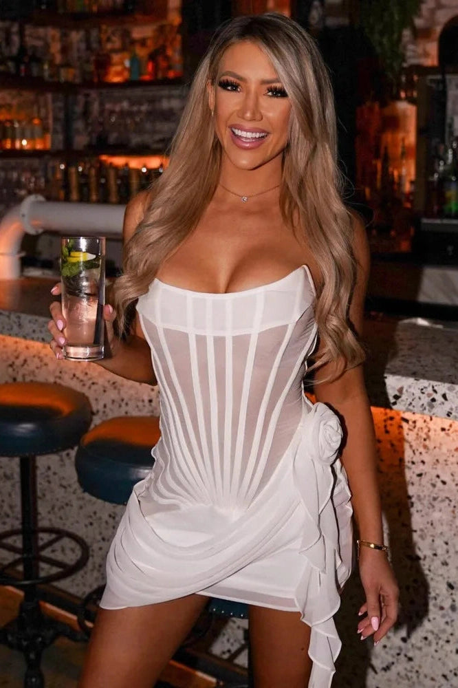 Strapless Patchwork Mini Dress