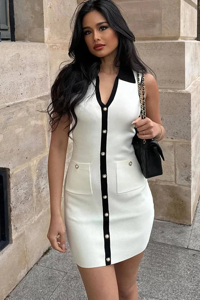 Elegant Sleeveless Slim Fit Mini Dress