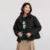 Down Jacket Women Thin Houndstooth Loose  New Winter Waterproof Windproof Stand-Up Collar Wear Down Jacket