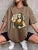 Playing Pranks On Mona Lisa Fitness Print Womens T Shirt Oversized Casual T-Shirt Casual Short Sleeve Cotton Loose Tshirt
