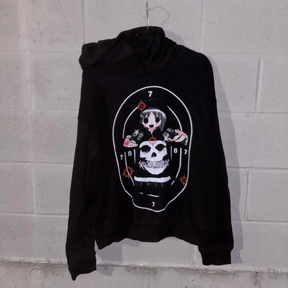Drolandmiller Y2K Gothic Oversized Grunge Hoodie