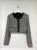 Elegant Cropped Jacket Women French Vintage Single Breasted Long Sleeve O-neck Top Autumn Y2k All-match Houndstooth Coats New