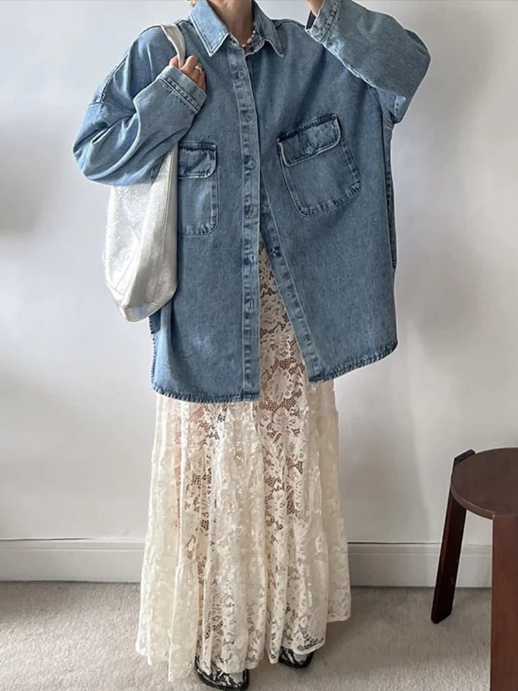 Elegant Floral Lace Hollow Out Skirts Women Sexy Retro Solid Low Waist Long Skirt Female Korean Autumn Summer Loose Versatile