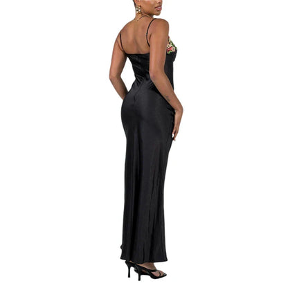 Corset Dresses for y2k Low Cut Satin Spaghetti Strap Sleeveless Bodycon Dresses Going Out Party Dresses