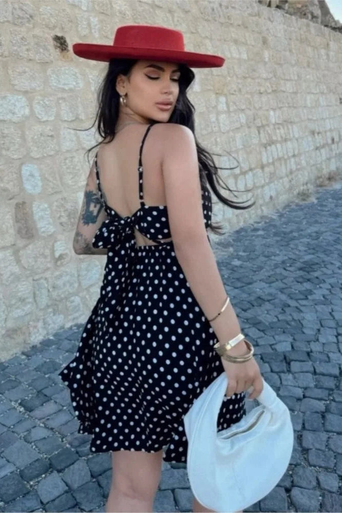 Spaghetti Strap V-Neck Bodycon Mini Dress