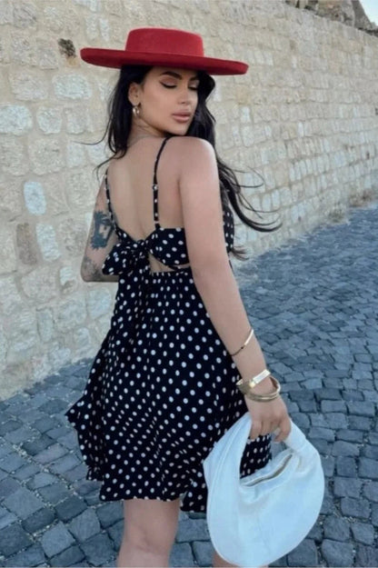 Spaghetti Strap V-Neck Bodycon Mini Dress