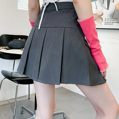 Streetwear Mini Skirts Women Preppy Kawaii High Waist Pleated Skirt Y2K School Uniform Harajuku Korean A Line Skirts New