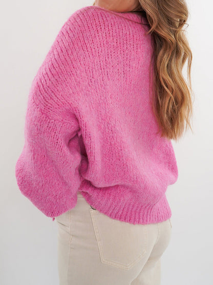 Cárdigan de punto holgado con cordón para mujer | Ideal para otoño/invierno
