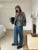 Vintage One Button Woolen Coat Women Gray Loose Long Sleeve V-neck Short Jacket Female Autumn Winter Casual Lady New in Outwears