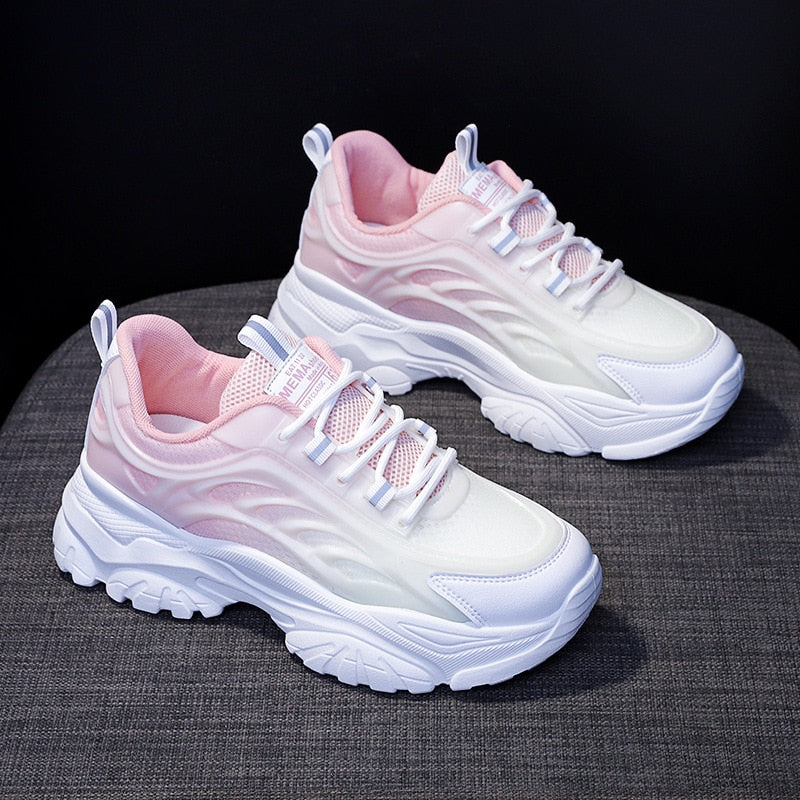 Women's Classic Ombre Style Lace Up Sneakers for Women | Ideal for All Seasons