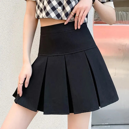 Streetwear Mini Skirts Women Preppy Kawaii High Waist Pleated Skirt Y2K School Uniform Harajuku Korean A Line Skirts New