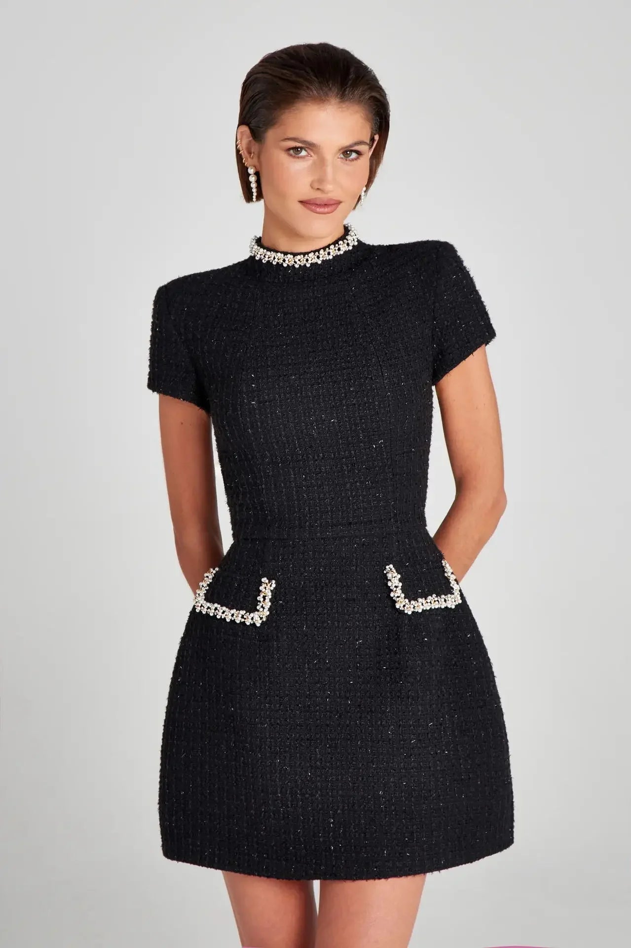 Elegant Patchwork Bodycon Mini Dress
