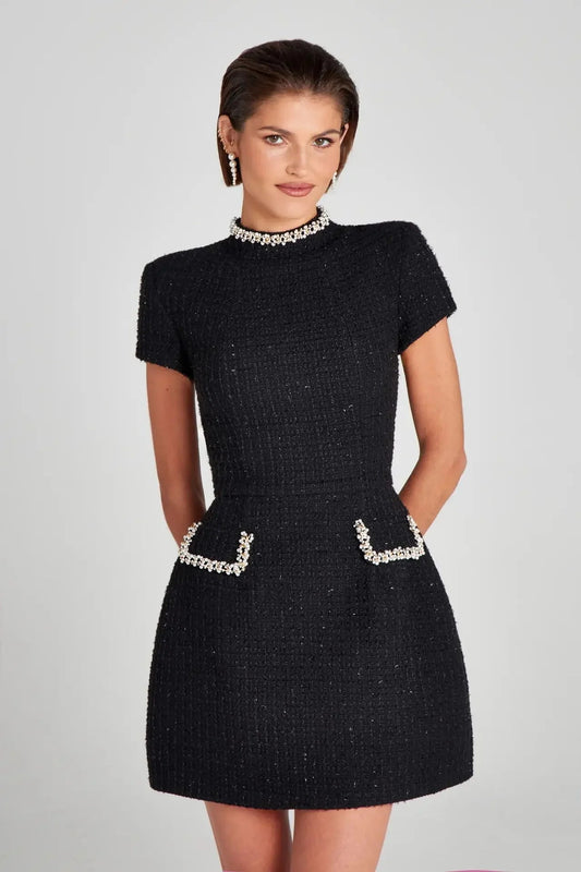 Elegant Patchwork Bodycon Mini Dress