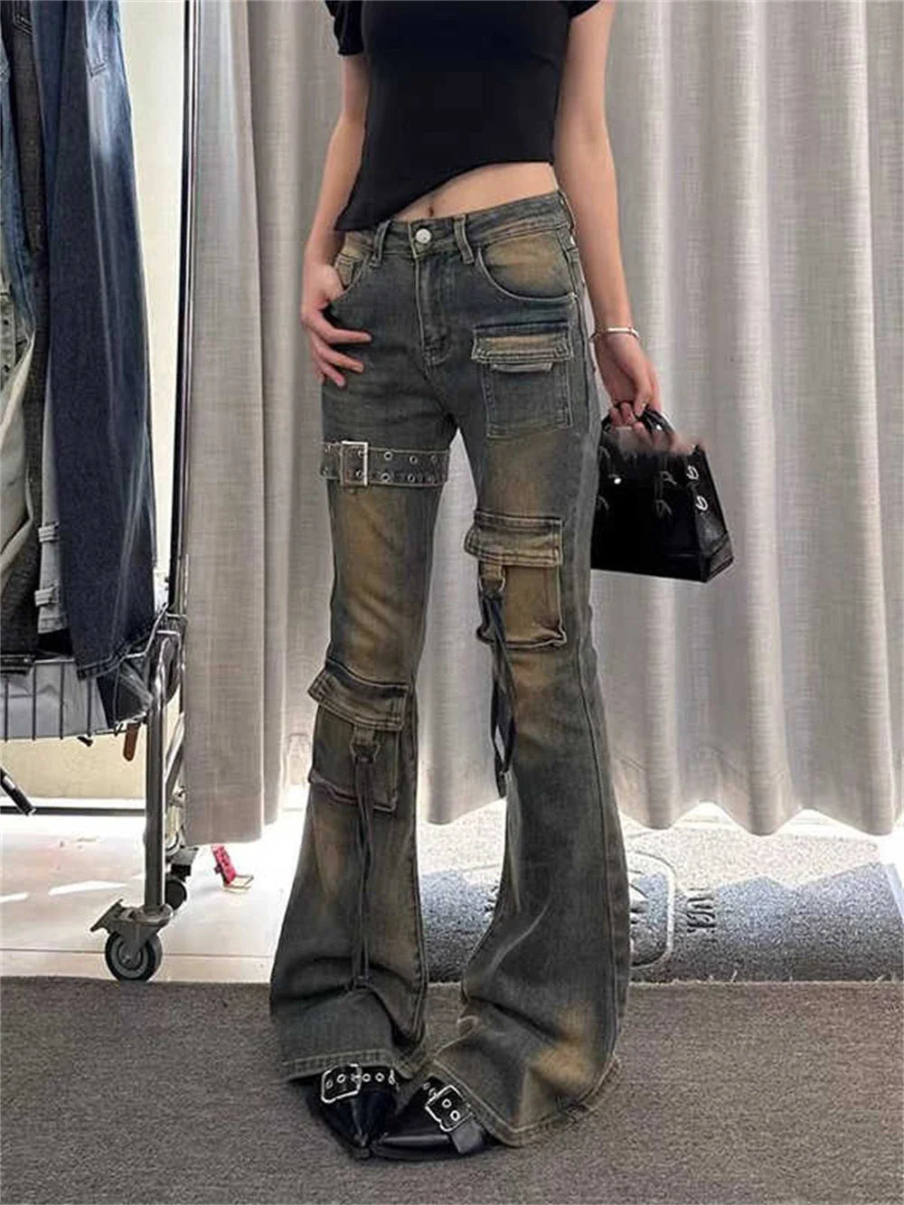 Vintage Denim Cargo Pants