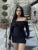 Off The Shoulder Solid Slim Ruched Mini Women’S Dresses Elegant Evening Party Y2K Streetwear Casual Korean Clothes