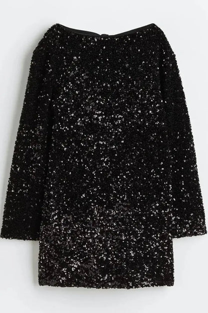 Sequin Bowknot Mini Dress