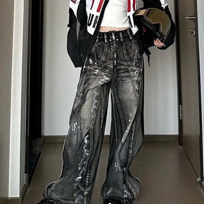 Vintage Graffiti Loose Pants