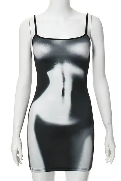 Tie Dye Sleeveless Mini Dress