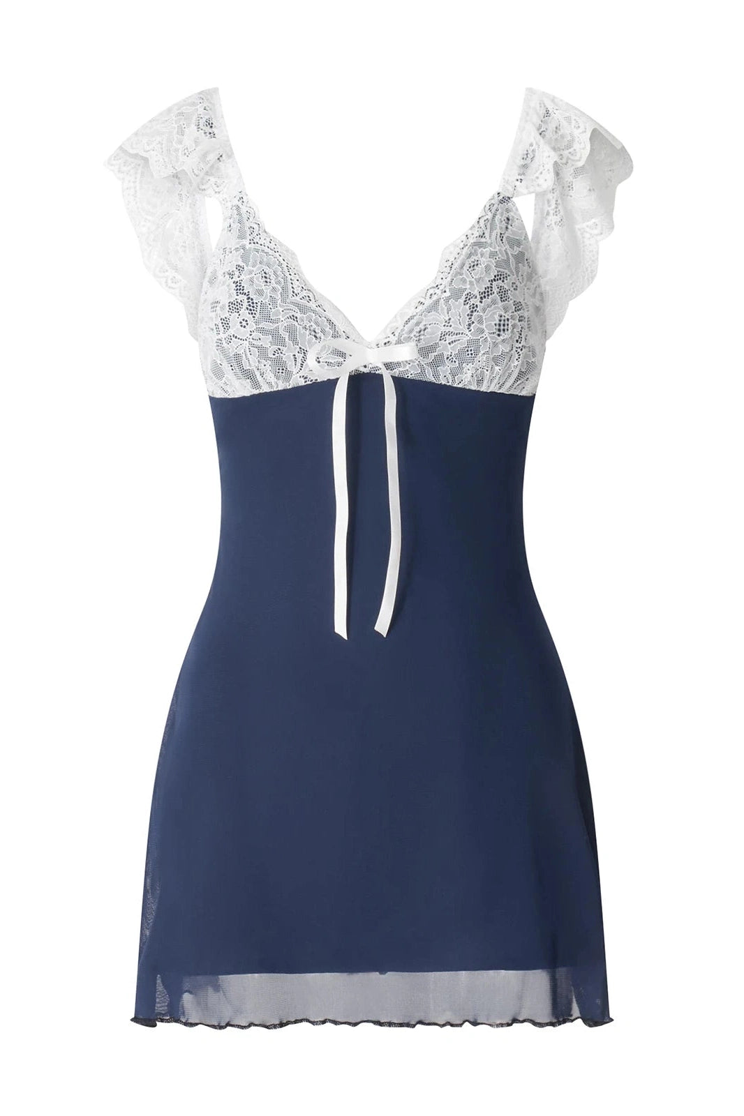 Sleeveless Lace Spaghetti Strap Mini Dress
