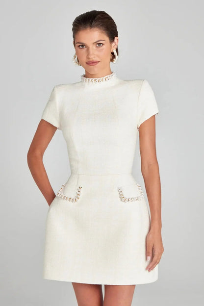Elegant Patchwork Bodycon Mini Dress