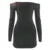 y2k Dress Women Aesthetic Clothing Leather Buckle Off Shoulder Long Sleeve Bodycon Dress Sexy Cocktail Party Dresses