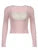 Japanese Kawaii Pink Slim Long Sleeve T-Shirt Women Contrast Patchwork Square Collar Sweet Basic Spring Autumn Top Tees