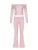 Women Solid Skinny Ruched Off Shoulder Long Sleeve Tee Shirt And Flared Pants 2 Pieces Sets