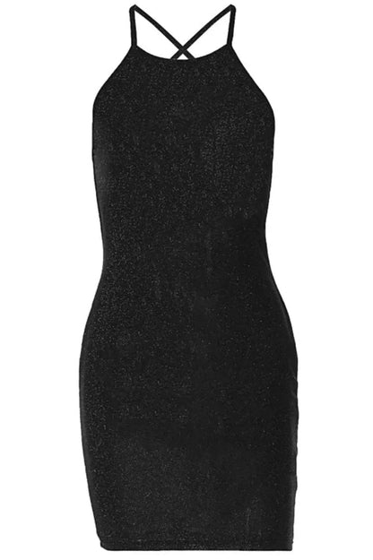 Spaghetti Strap Backless Mini Dress