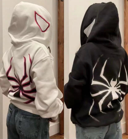 Y2K European Halloween Personalized Women’s Hoodies and Hoodies Couples Large Spider Woman