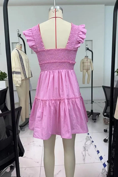 Elegant Backless A-Line Mini Dress