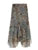 Vintage Aesthetic Floral Print Asymmetrical Skirts Women Boho Vacation Lace Two Layers Mesh Long Skirt Y2K