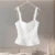 Sweet Solid Bow Lace Up Strap Tops Women Sleeveless Backless Ruffles Zipped Slim Vest  Summer New Fashion Lady Tank