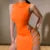 Y2K Summer New Sexy Tank Top Tie up Skirt Sexy High Split Tie up Skirt Children