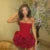 Sexy Strapless Red 3D Flowers Dress Outfits Women Bandage Backless Tube Top Mini Skirts Lady Celebrity Party Cocktail Skirt Suit