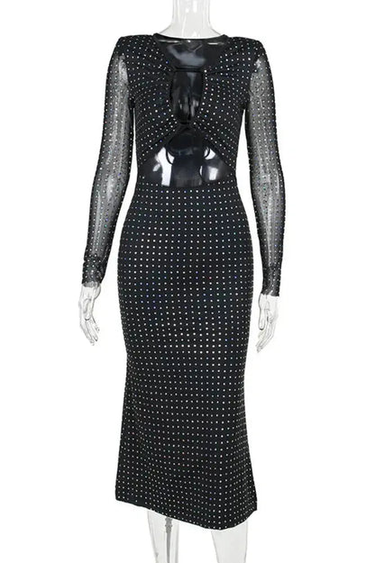 Glamorous Sequin Sparkle Maxi Dress with Dazzling Shine