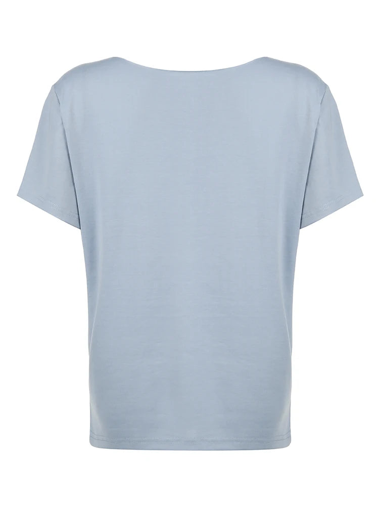 Figure Print Loose Casual Boyfriend Long T-Shirt Women O Neck Short Sleeve Summer Korean Top Tees Simple Lazy Homewear