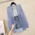 Women Elegant Long Sleeve Perspective Sheer Sunscreen Chiffon Blouse Korean Fashion Loose Shirt Women Summer Beach Cardigans